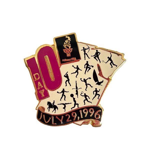 Atlanta 1996 Olympic Pin Day 10 July 29 1996 Olympic Pin - Picture 4 of 6